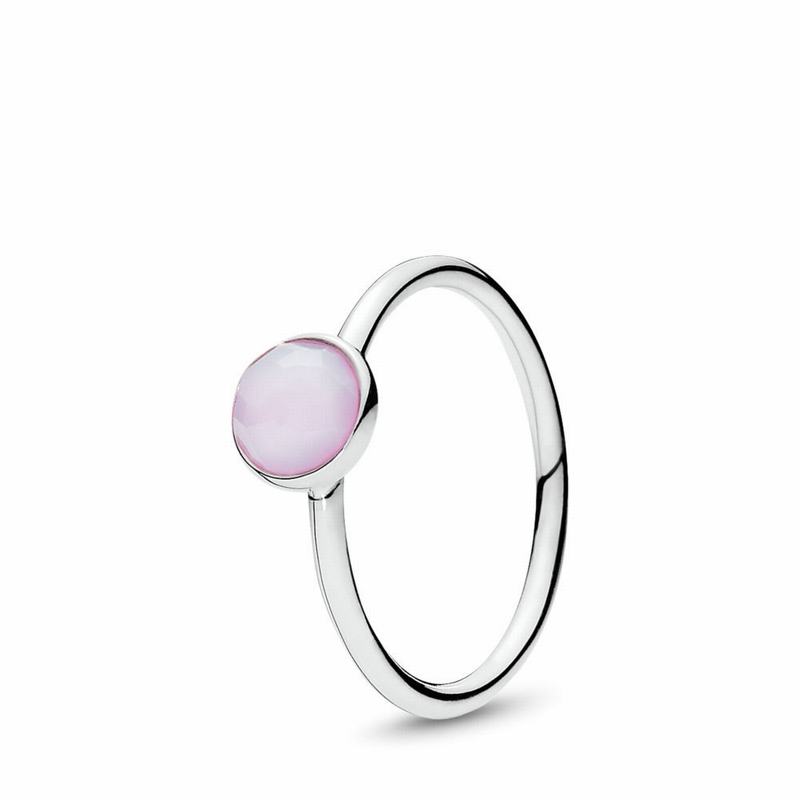 Pandora October Droplet Stackable Ring NZ Sale, Sterling Silver (941376-RFW)